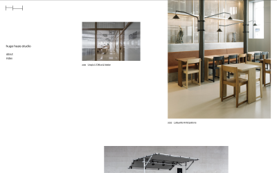 Overview of Hugo Haas Website on Kirby CMS by Agathe Saint-Frison as ASF Studio designed by Mathieu Delion